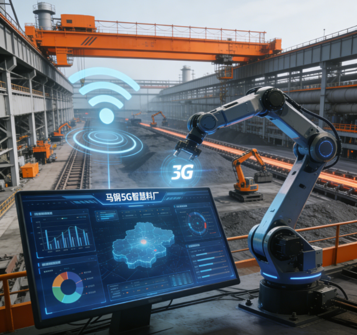 马钢5G智慧料厂项目（钢铁行业5G+工业互联网标杆）